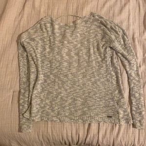 Backless grey sweater